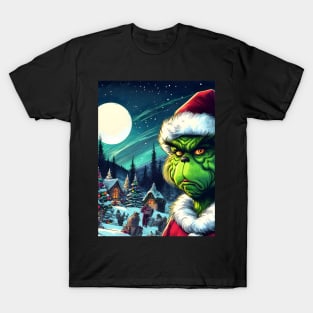 Whimsical Holidays: Grinch-Inspired Artwork and Festive Delights T-Shirt